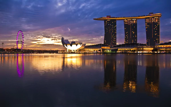 man made Marina Bay Sands HD Desktop Wallpaper | Background Image