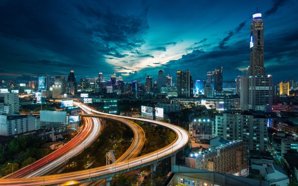 Man Made Bangkok Cities Thailand City Time-Lapse HD Wallpaper | Background Image