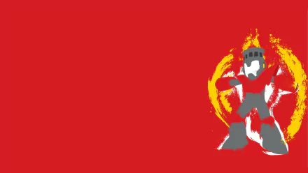 minimalist Fire Man (Mega Man) video game Mega Man Minimalist Gaming HD Desktop Wallpaper | Background Image