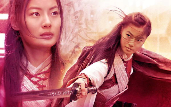 HD movie wallpaper featuring a determined warrior wielding a shadowless sword, blending dynamic action with cinematic intensity on a PC desktop background.
