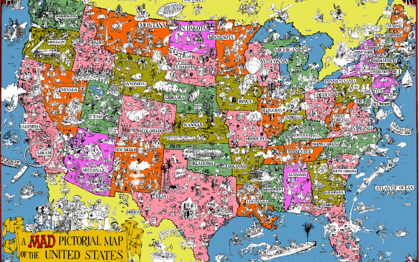 Comics MAD United States Of America Map Usa Map USA Map HD Wallpaper | Background Image