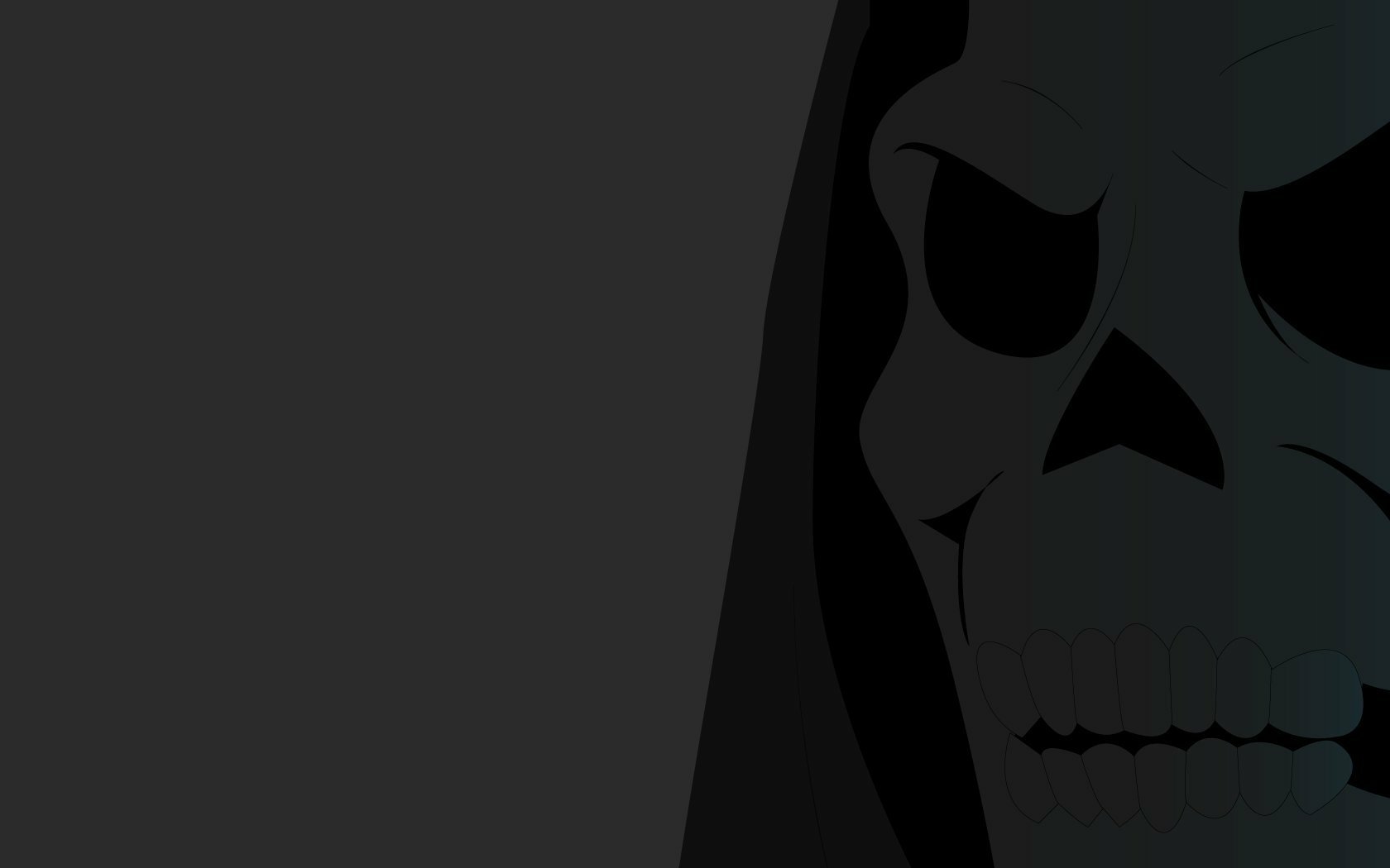 HD desktop wallpaper featuring Skeletor from He-Man and the Masters of the Universe, with a dark minimalist design focusing on the villain's face.