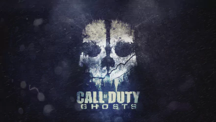 HD desktop wallpaper featuring a skull with the text Call of Duty: Ghosts. The design is dark and gritty, evoking the aesthetic of the video game.