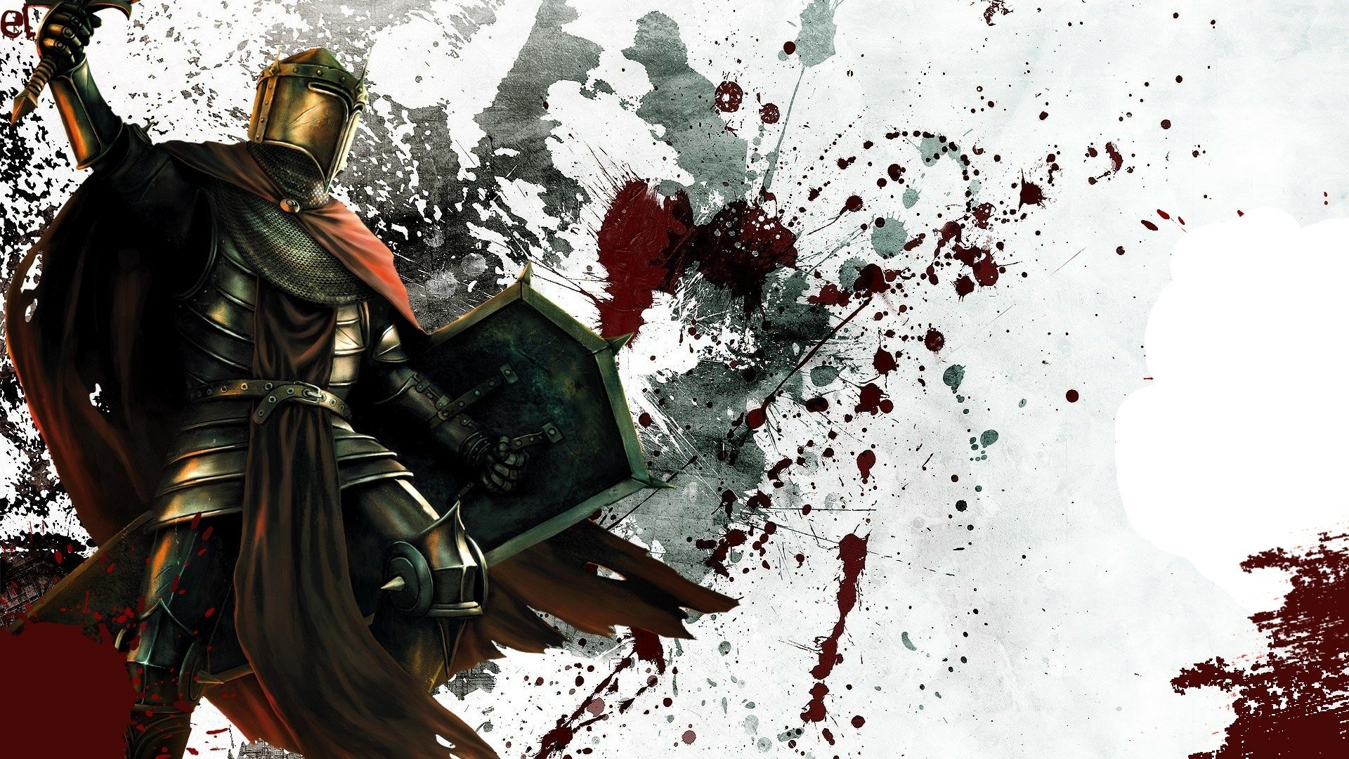 A brave knight on a quest in a fantasy world, ready for battle. Perfect HD desktop wallpaper.