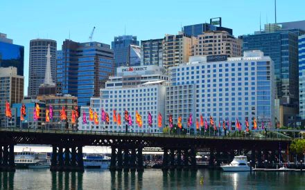  Pyrmont Bridge At Darling Harbour Sydney