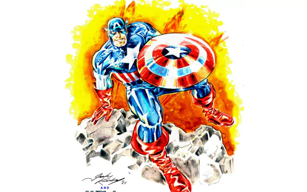 Comic Captain America HD Desktop Wallpaper | Background Image