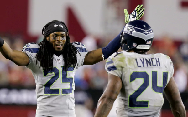Marshawn Lynch richard sherman Seattle Seahawks Sports HD Desktop Wallpaper | Background Image