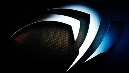 A sleek HD desktop wallpaper featuring the Nvidia logo, set against a dark, textured background, showcasing modern technology aesthetics.