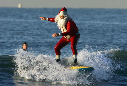  surfing santa