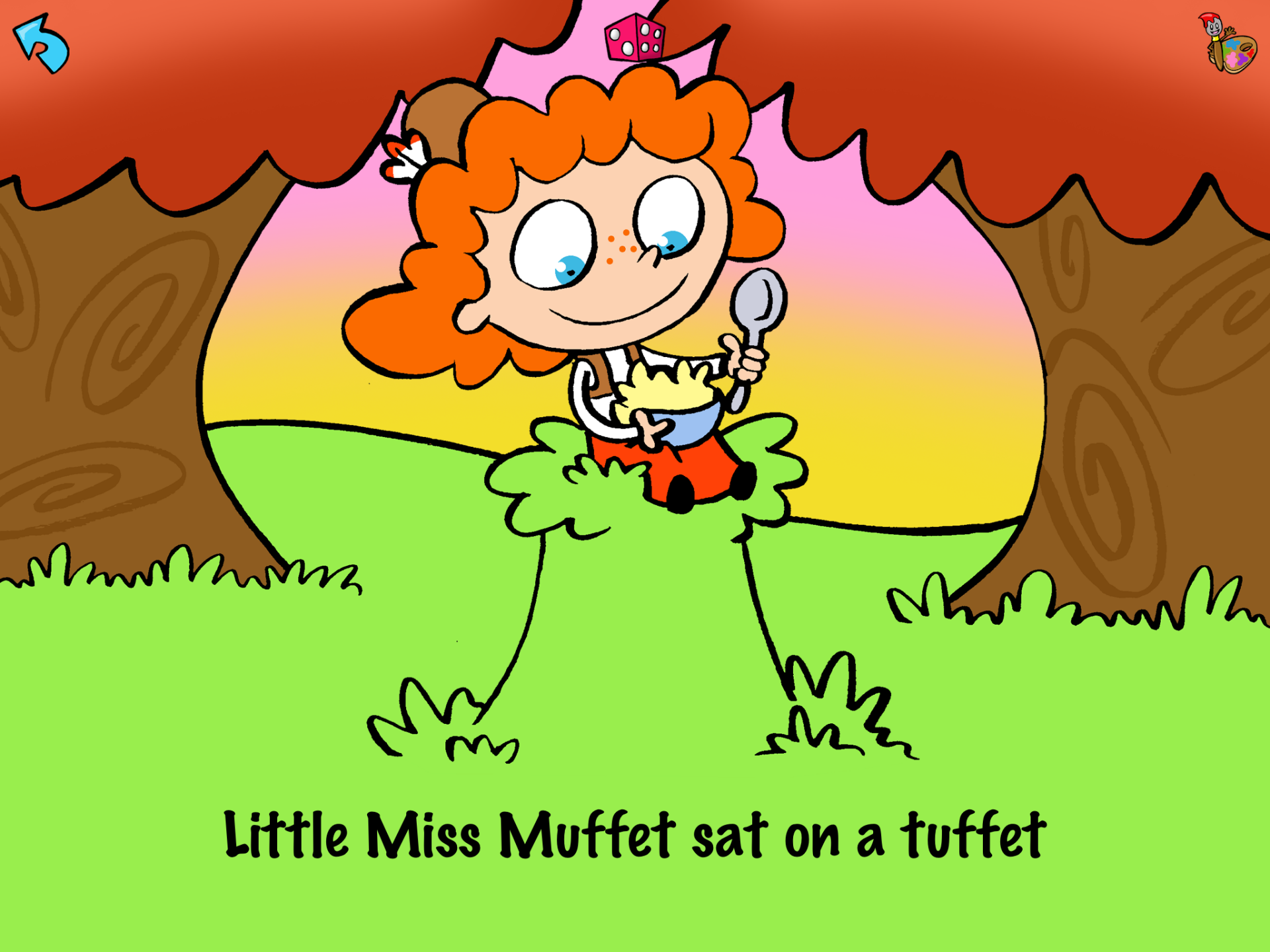 Little miss. Little Miss Muffet. Tuffet Miss Muffet. Little Muffet sat.