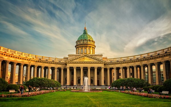 Religious Kazan Cathedral Cathedrals Saint Petersburg Russia HD Wallpaper | Background Image