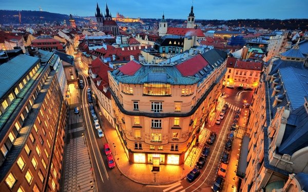 Man Made Prague Cities Czech Republic City Dusk Night HD Wallpaper | Background Image