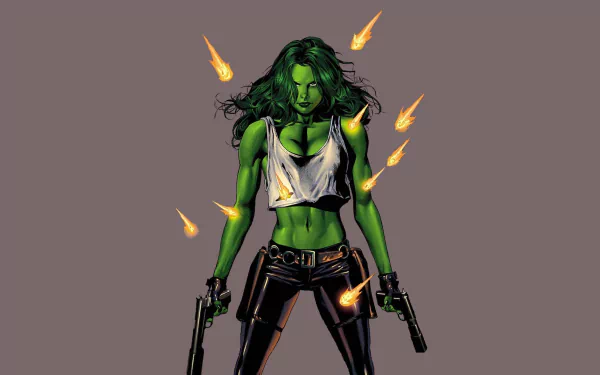 Jennifer Walters Comic She-Hulk HD Desktop Wallpaper | Background Image