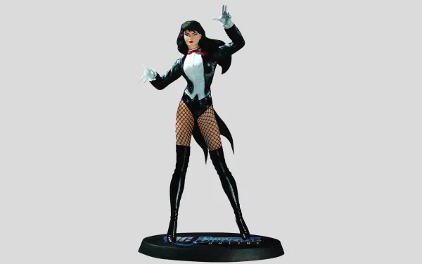 smile black hair long hair glove jacket fishnet thigh boots Comic Zatanna HD Desktop Wallpaper | Background Image