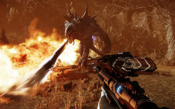 video game Evolve fire breath HD Desktop Wallpaper | Background Image