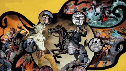 Nightwing medusa Mr. Freeze (DC Comics) Comic collage HD Desktop Wallpaper | Background Image