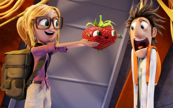 Movie Cloudy with a Chance of Meatballs 2 Flint Lockwood Sam Sparks HD Wallpaper | Background Image