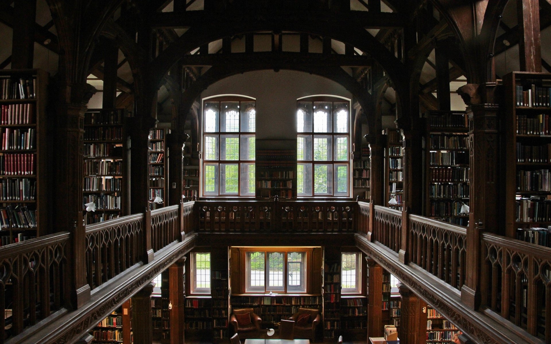 Download Man Made Library HD Wallpaper