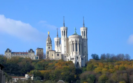 religious Basilica of Notre-Dame de Fourvière HD Desktop Wallpaper | Background Image