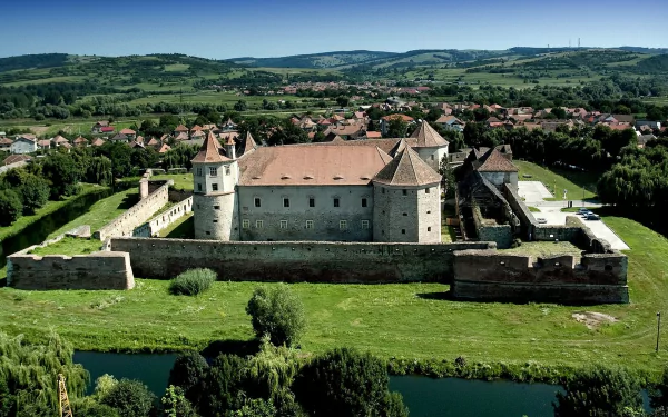man made Fagaras Fortress HD Desktop Wallpaper | Background Image