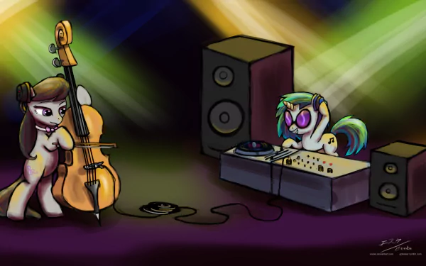 My Little Pony Vinyl Scratch DJ Pon-3 Octavia Melody TV Show My Little Pony: Friendship Is Magic HD Desktop Wallpaper | Background Image