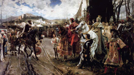 Capitulation of Granada military historic HD Desktop Wallpaper | Background Image