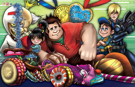 candy car kart gun Vanellope von Schweetz Sergeant Calhoun Ralph (Wreck-It Ralph) movie Wreck-It Ralph HD Desktop Wallpaper | Background Image