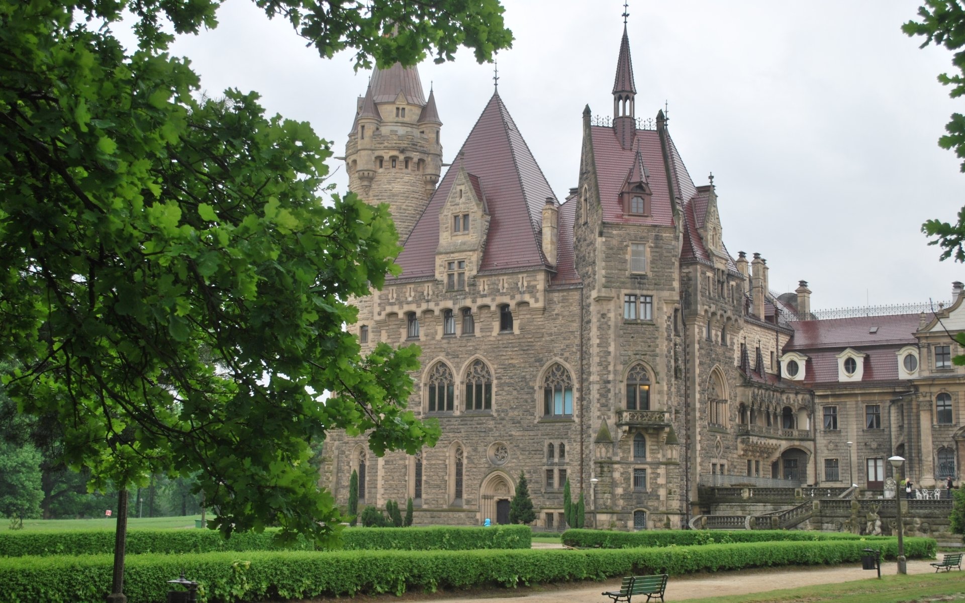 Download Man Made Moszna Castle HD Wallpaper