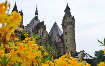 man made Moszna Castle HD Desktop Wallpaper | Background Image