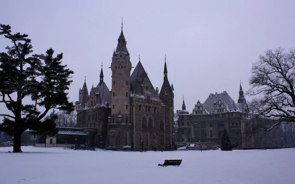 man made Moszna Castle HD Desktop Wallpaper | Background Image