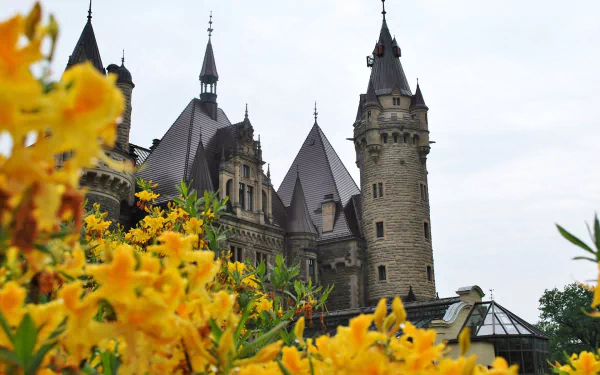 man made Moszna Castle HD Desktop Wallpaper | Background Image