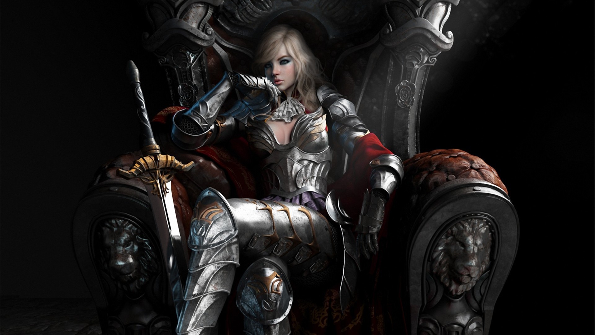 Warrior Queen On Throne Fantasy Hd Wallpaper By Junbba 0810