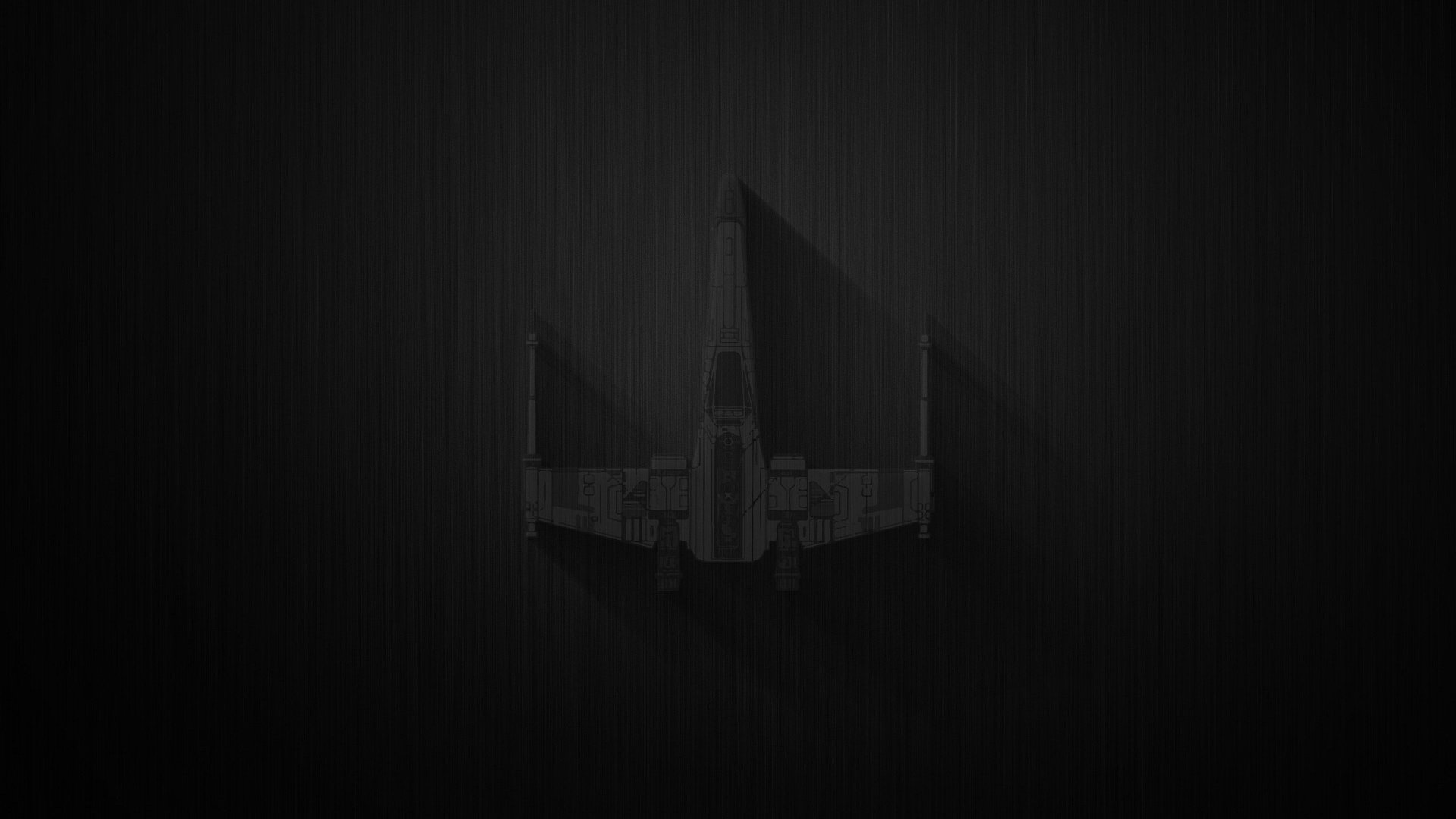 HD PC desktop wallpaper featuring a minimalist, dark-toned Star Wars TIE fighter design with a sleek sci-fi aesthetic.