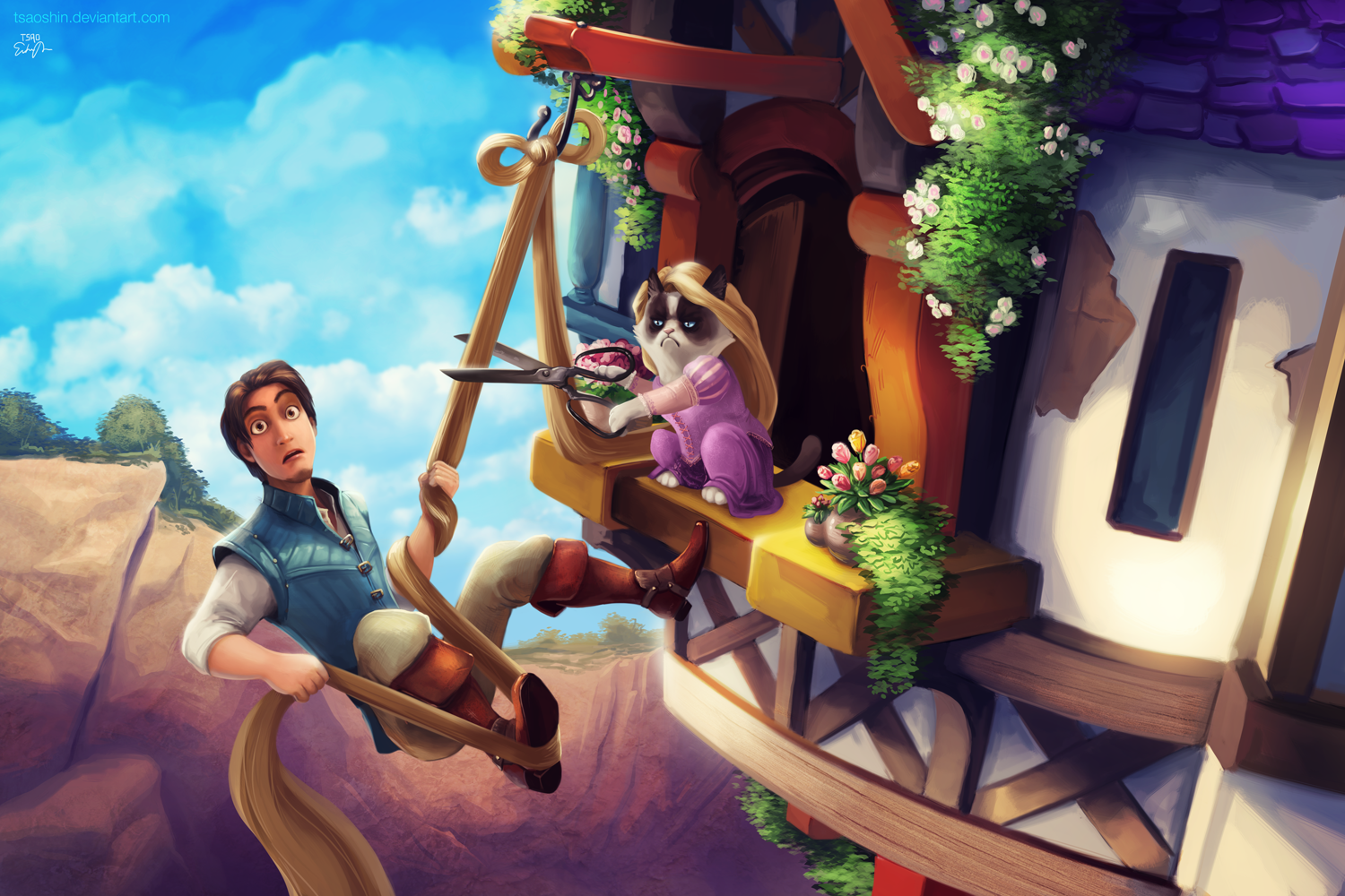 Download Flynn Rider Funny Movie Wallpaper by Eric Proctor