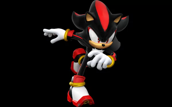 HD desktop wallpaper featuring Shadow the Hedgehog in action from the video game Mario & Sonic at the London 2012 Olympic Games. 