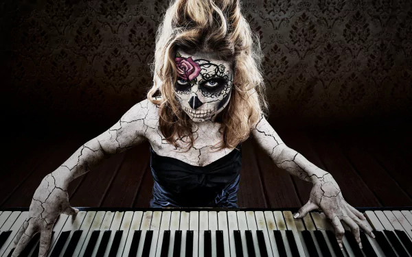 artistic sugar skull HD Desktop Wallpaper | Background Image