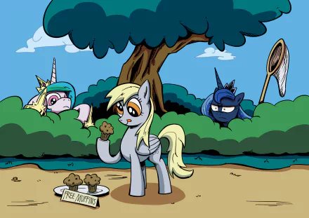 Princess Luna Princess Celestia Derpy Hooves TV Show My Little Pony: Friendship Is Magic HD Desktop Wallpaper | Background Image