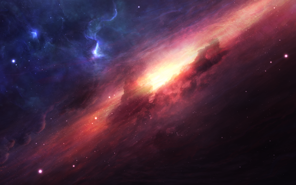 Science-Fiction Nebel Weltraum Rot Pink orange HD Wallpaper | Hintergrund