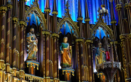 religious Notre-Dame Basilica of Montreal HD Desktop Wallpaper | Background Image