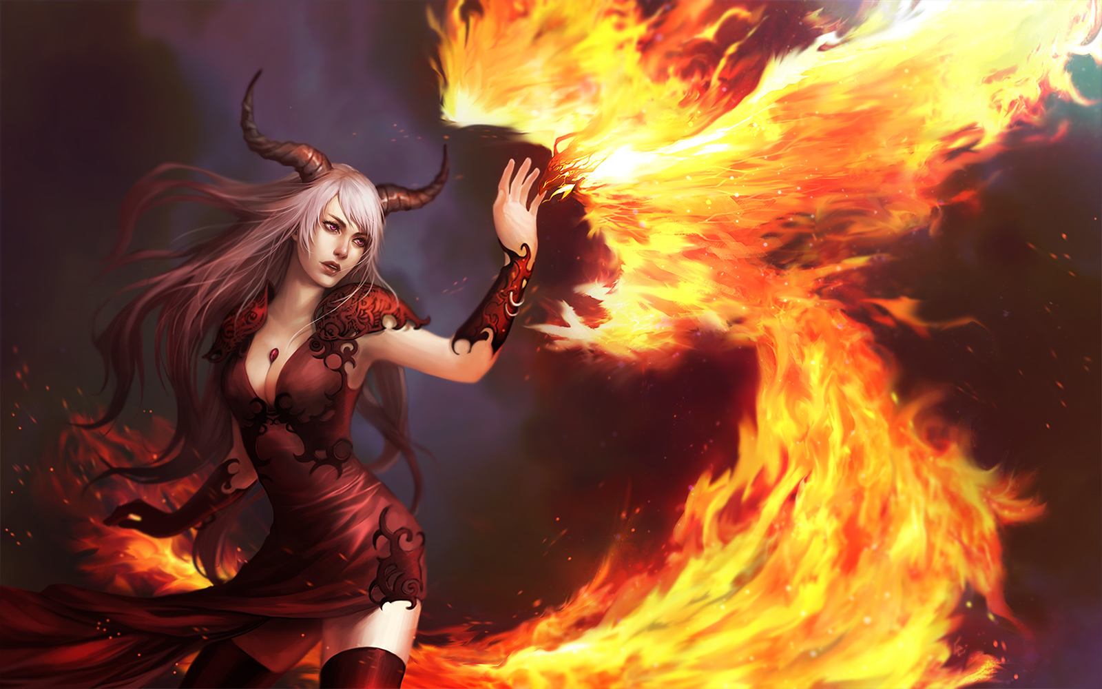 Phoenix Demoness by Unodu