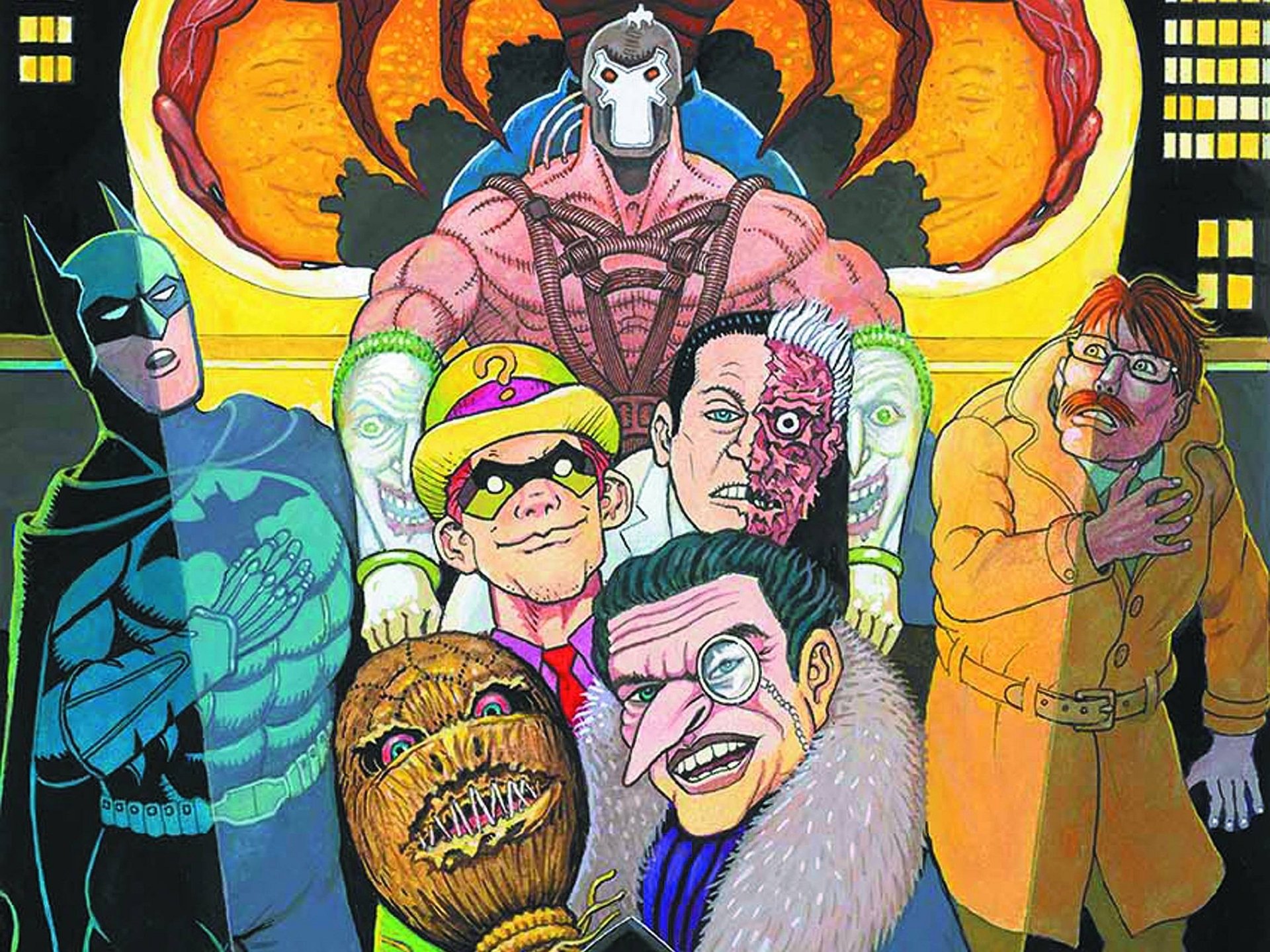 Batman’s Rogues Gallery Unite: Joker, Penguin, Bane & Villains HD Wallpaper