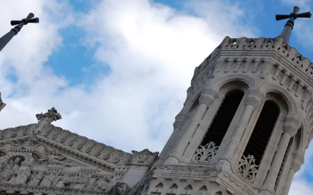 religious Basilica of Notre-Dame de Fourvière HD Desktop Wallpaper | Background Image
