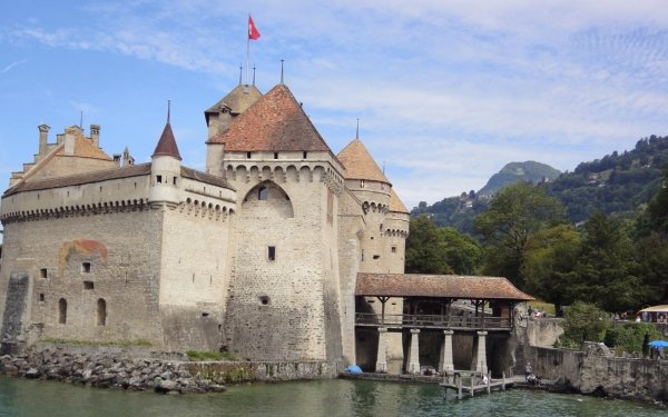 Man Made Château De Chillon Castles Switzerland Veytaux HD Wallpaper | Background Image