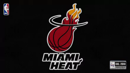 HD desktop wallpaper featuring the Miami Heat logo on a black background.