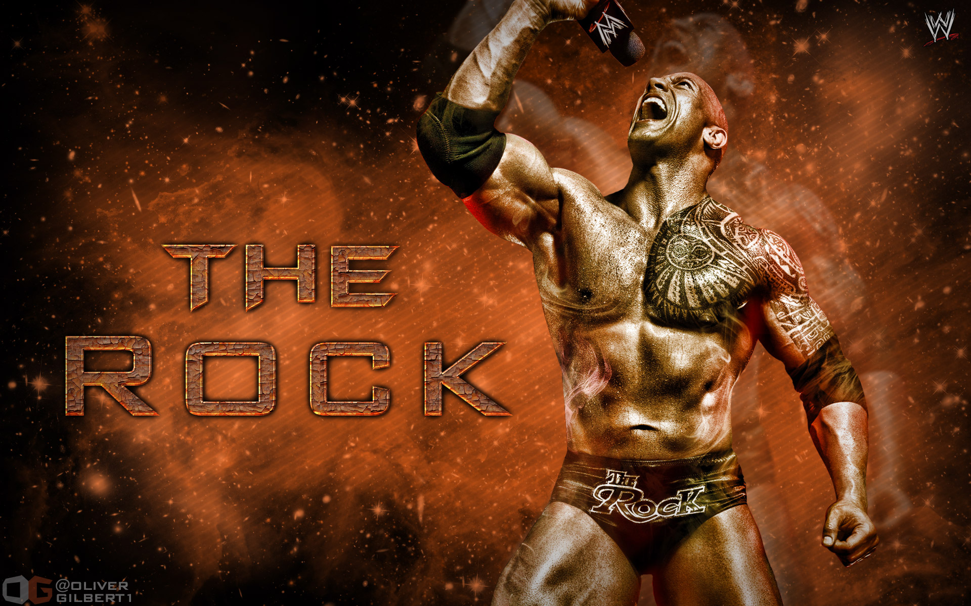 wwe the rock wallpaper hd