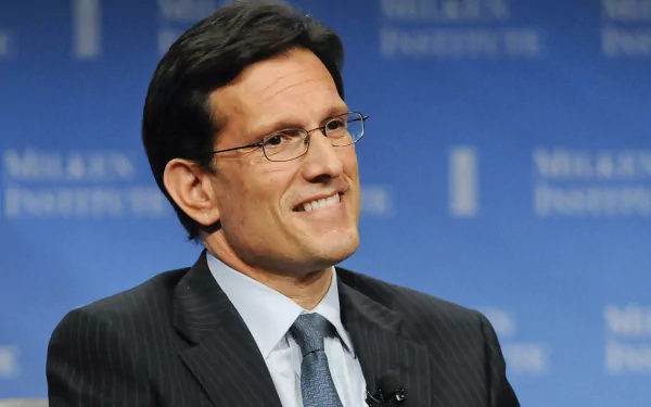 HD wallpaper of Eric Cantor speaking at a forum, suitable as a desktop background.