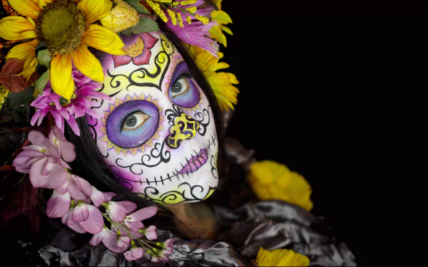 artistic sugar skull HD Desktop Wallpaper | Background Image