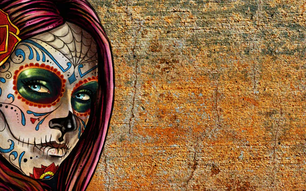 artistic sugar skull HD Desktop Wallpaper | Background Image