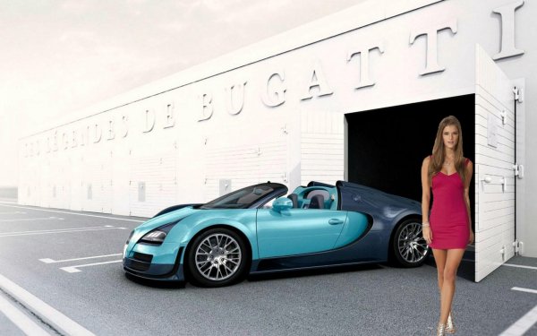 Vehicles Bugatti Blonde Nina Agdal HD Wallpaper | Background Image