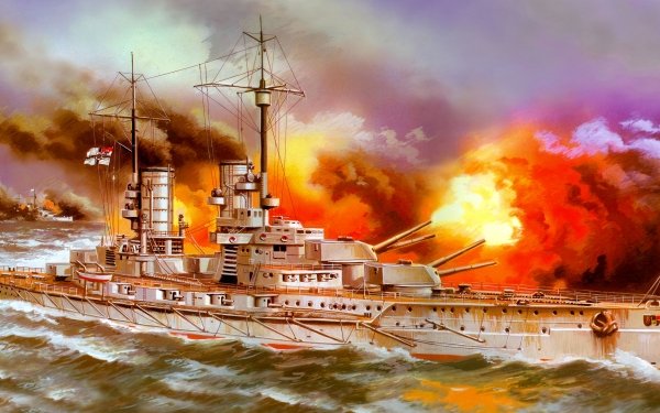 Military German Navy Warships Battleship SMS Markgraf HD Wallpaper | Background Image